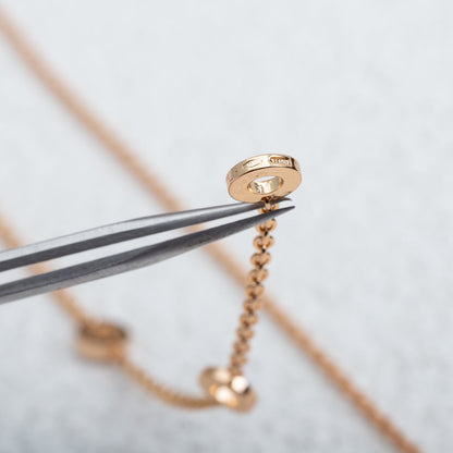 [Rose Jewelrys]PARENTESI NECKLACE PINK GOLD