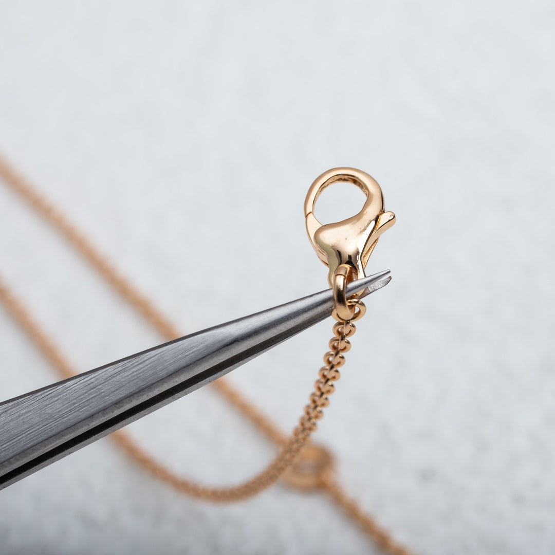 [Rose Jewelrys]PARENTESI NECKLACE PINK GOLD
