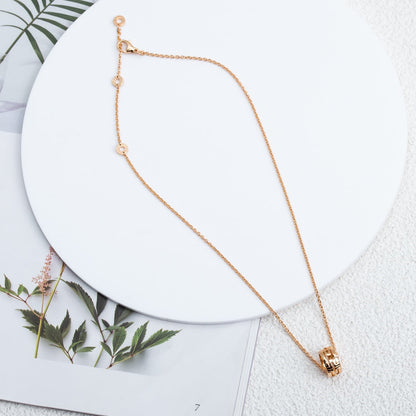 [Rose Jewelrys]PARENTESI NECKLACE PINK GOLD