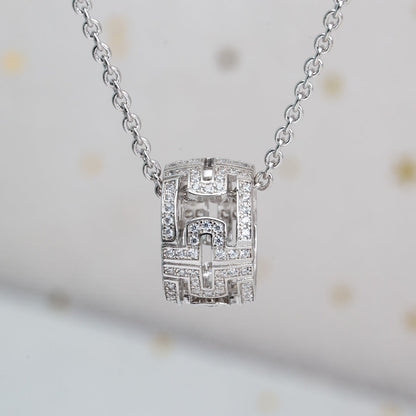 [Rose Jewelrys]PARENTESI NECKLACE SILVER DIAMOND