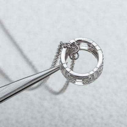[Rose Jewelrys]PARENTESI NECKLACE SILVER DIAMOND