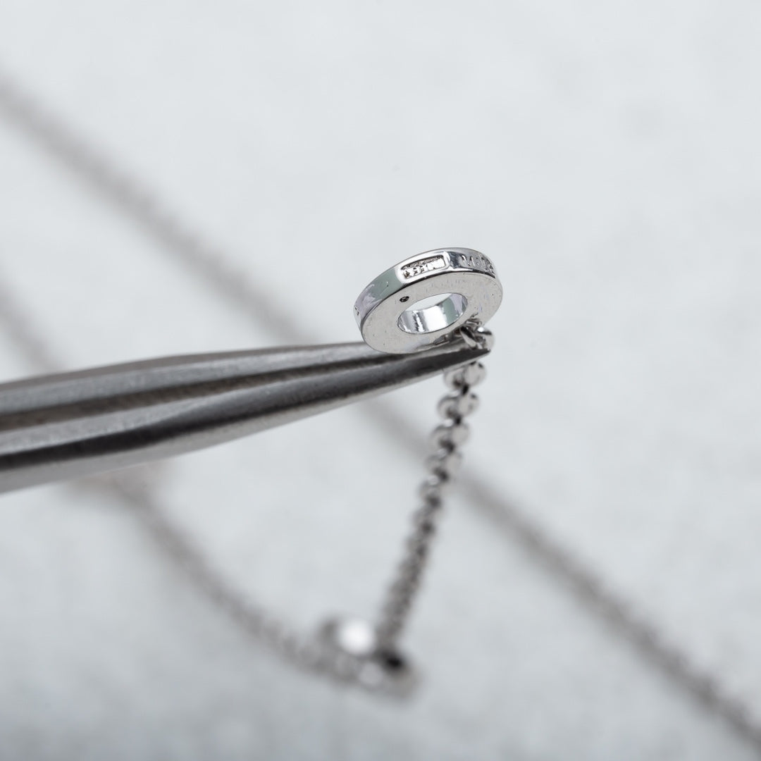 [Rose Jewelrys]PARENTESI NECKLACE SILVER DIAMOND