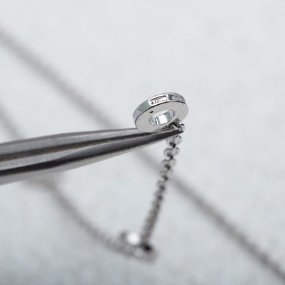[Rose Jewelrys]PARENTESI NECKLACE SILVER DIAMOND