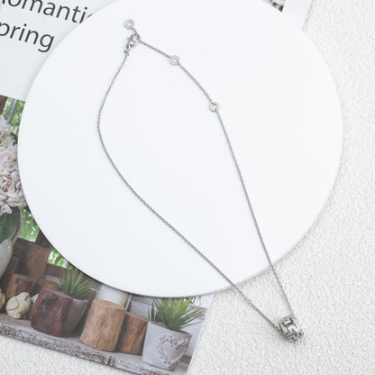 []PARENTESI NECKLACE SILVER DIAMOND