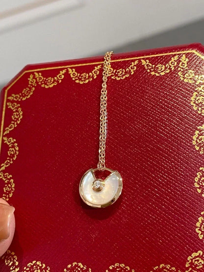 [Rose Jewelrys]AMULETTE ROSE GOLD MOP NECKLACE