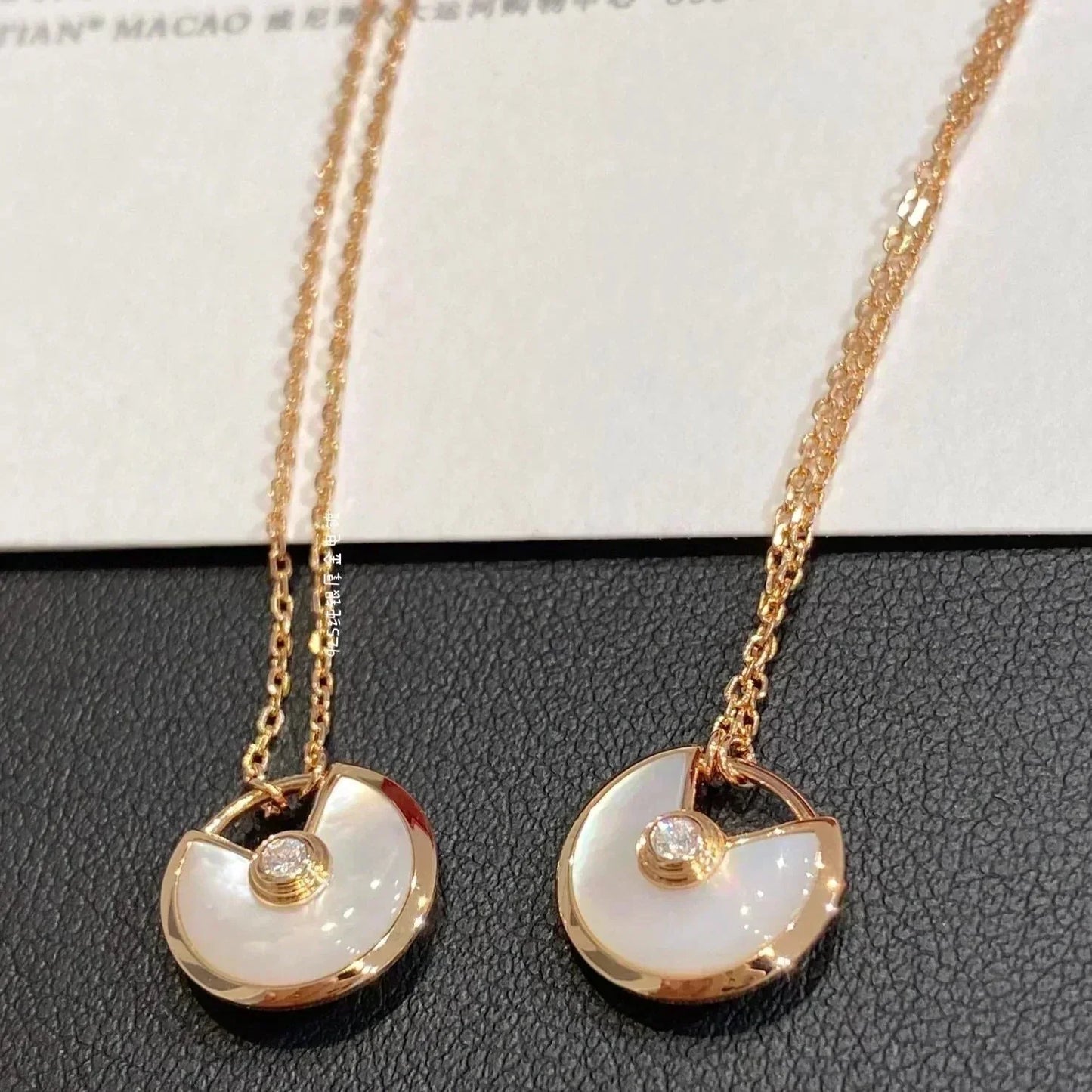 [Rose Jewelrys]AMULETTE ROSE GOLD MOP NECKLACE