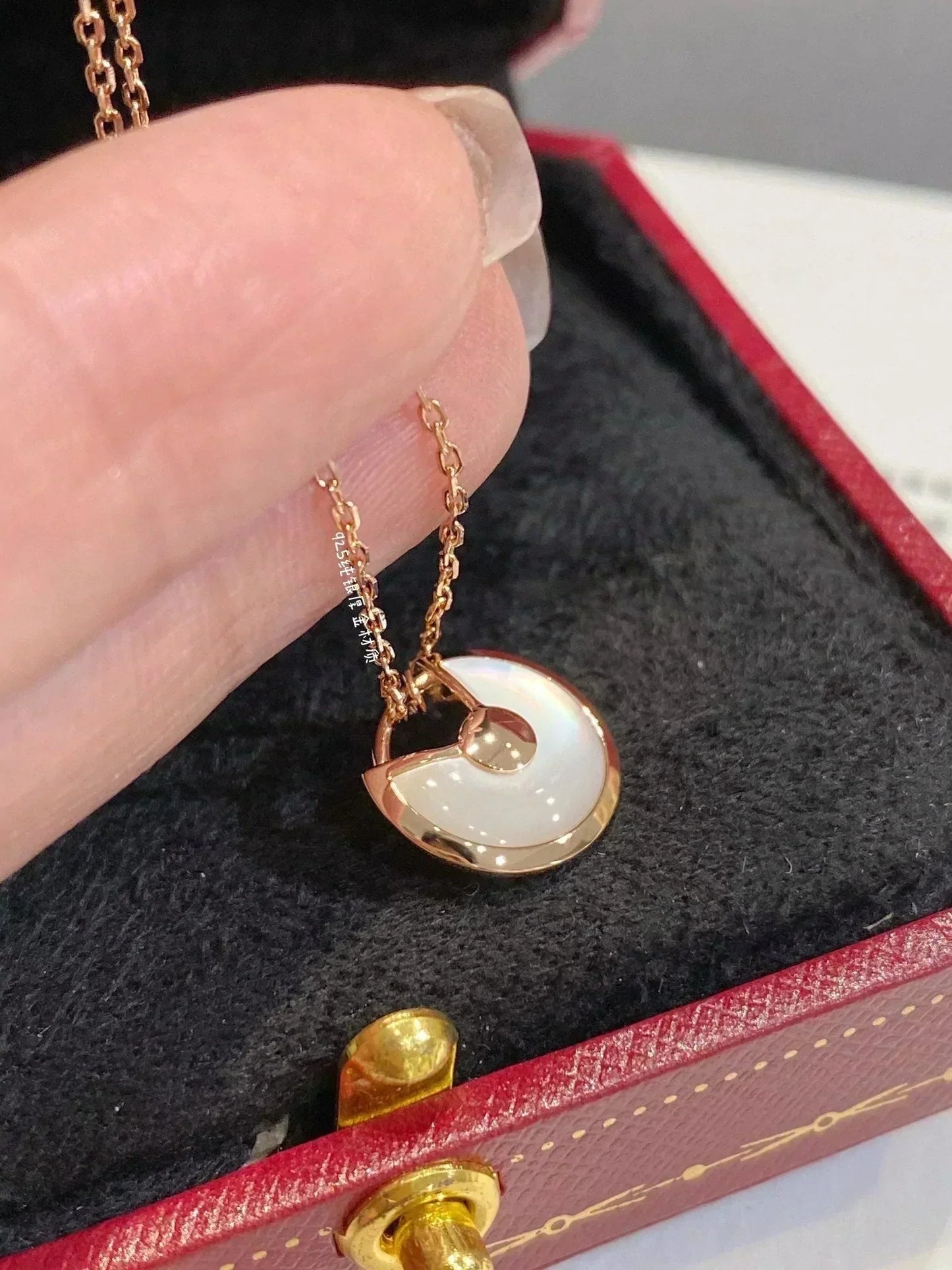 [Rose Jewelrys]AMULETTE ROSE GOLD MOP NECKLACE