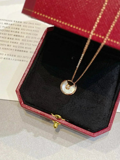 [Rose Jewelrys]AMULETTE ROSE GOLD MOP NECKLACE