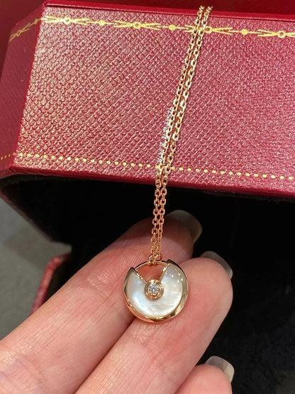 [Rose Jewelrys]AMULETTE ROSE GOLD MOP NECKLACE