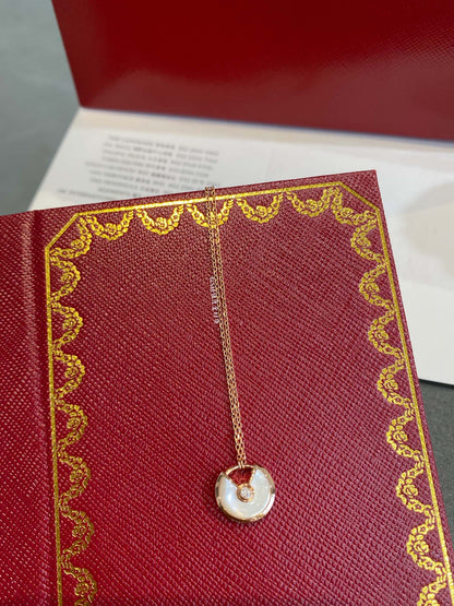 [Rose Jewelrys]AMULETTE ROSE GOLD MOP NECKLACE