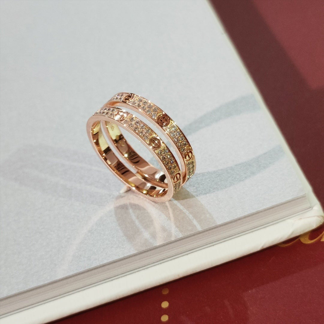 [Rose Jewelrys]LOVE RING 2.65MM DIAMOND
