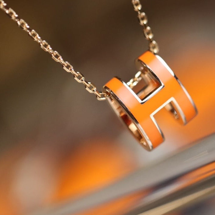 [Rose Jewelrys]POP H PEDANT PINK GOLD