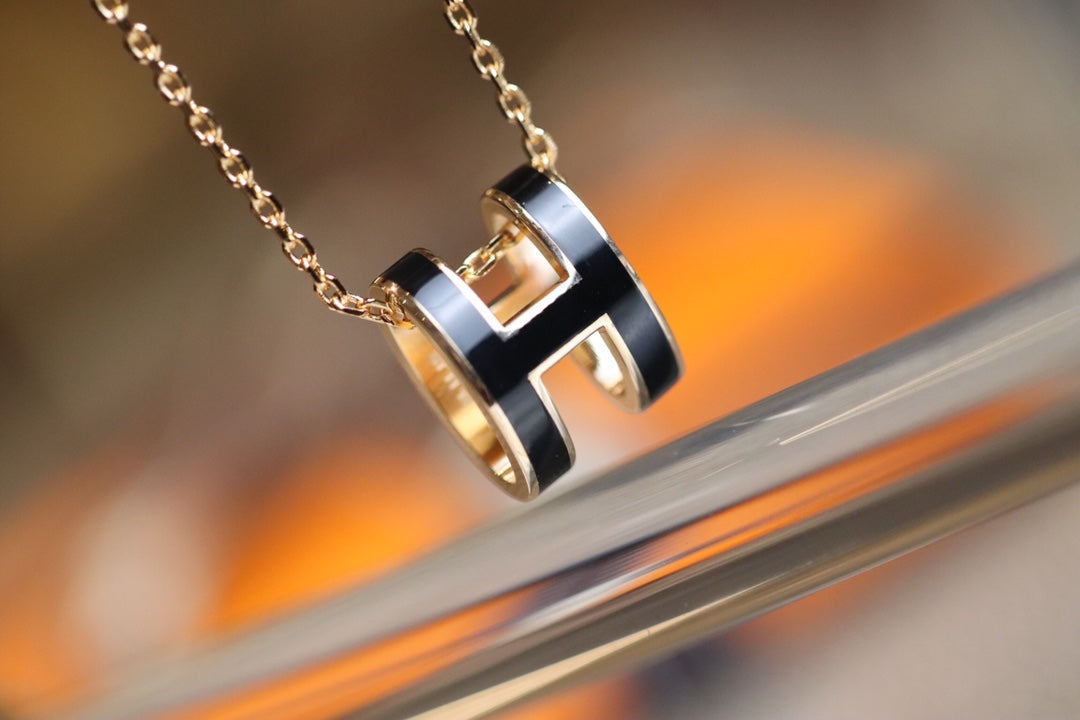 [Rose Jewelrys]POP H PEDANT PINK GOLD