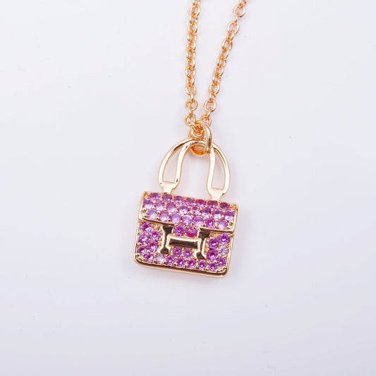 [Rose Jewelrys]CONSTANCE PEDANT PURPLE DIAMOND NECKLACE