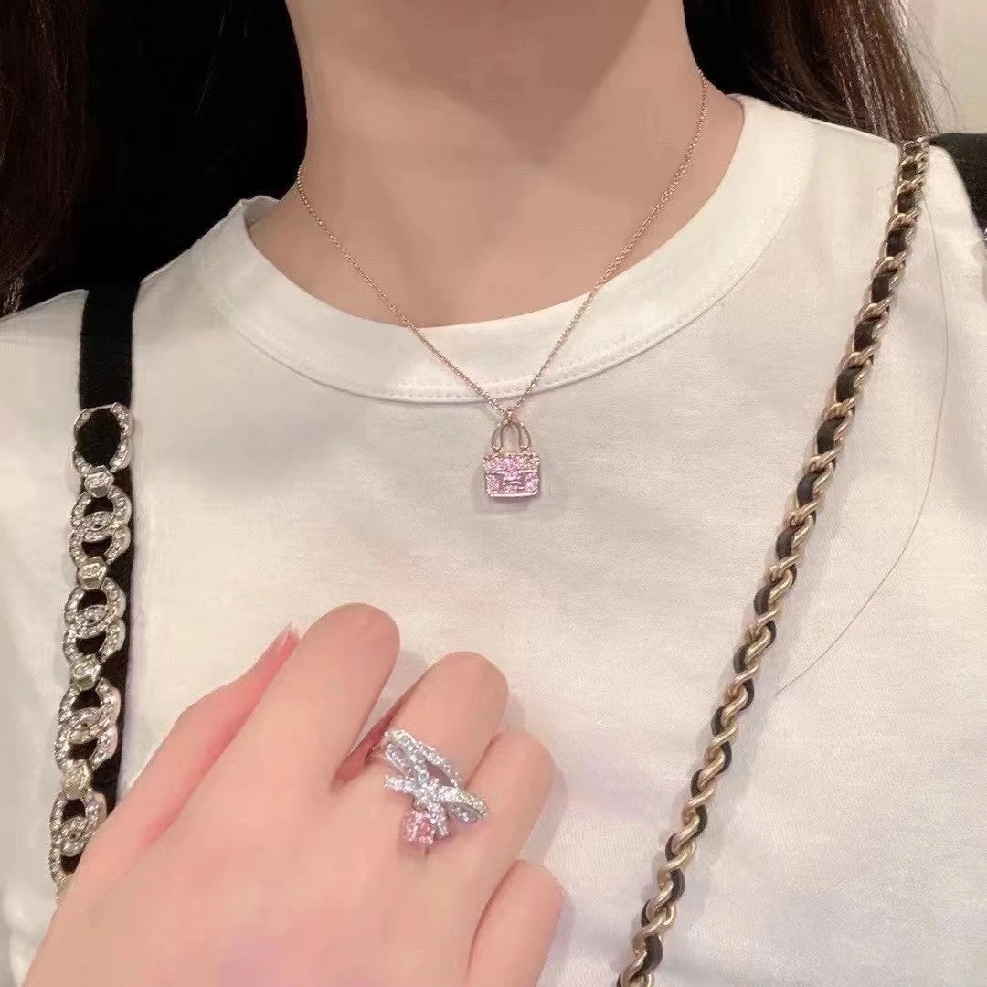 [Rose Jewelrys]CONSTANCE PEDANT PURPLE DIAMOND NECKLACE