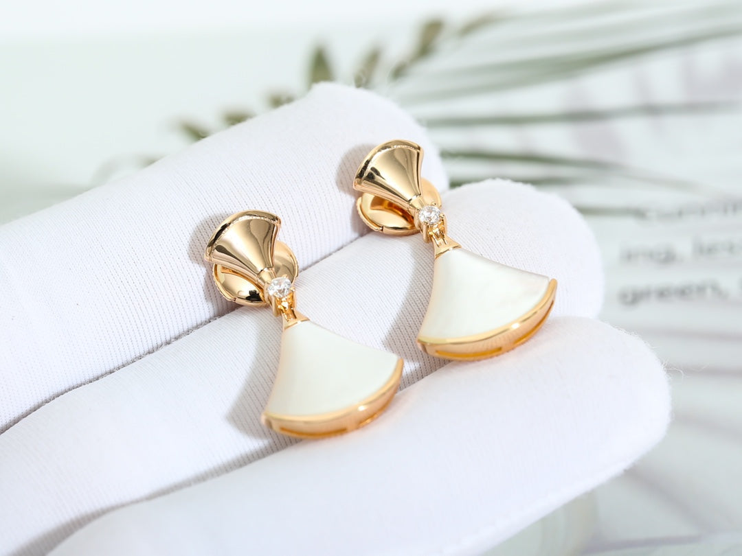 [Rose Jewelrys]DREAM MOP PINK GOLD EARRINGS