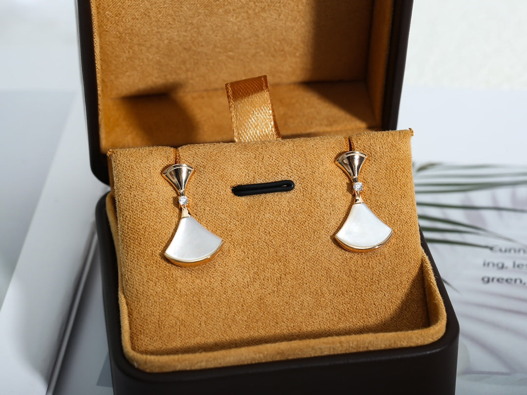 [Rose Jewelrys]DREAM MOP PINK GOLD EARRINGS