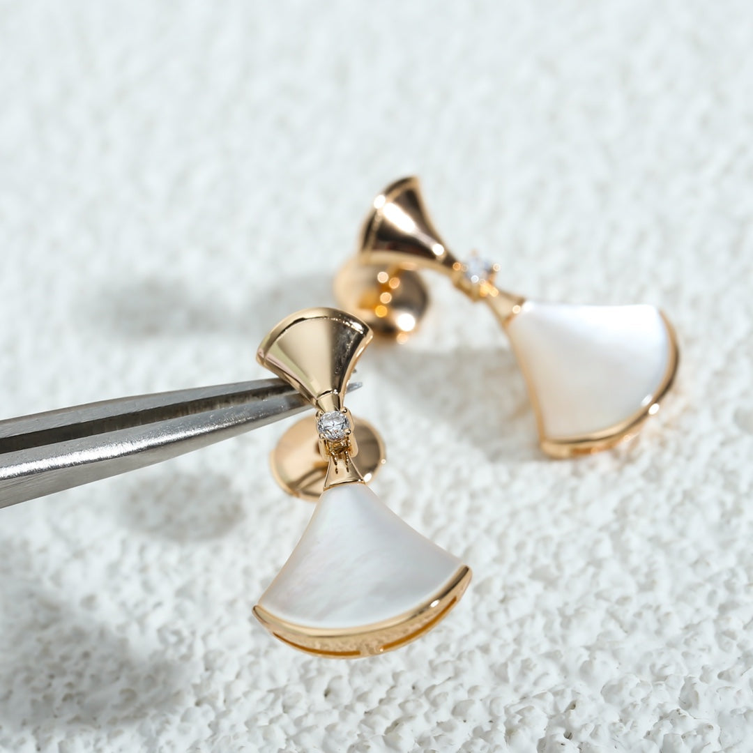 [Rose Jewelrys]DREAM MOP PINK GOLD EARRINGS
