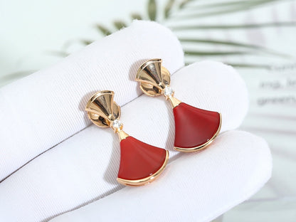 [Rose Jewelrys]DREAM Carnelian PINK GOLD EARRINGS