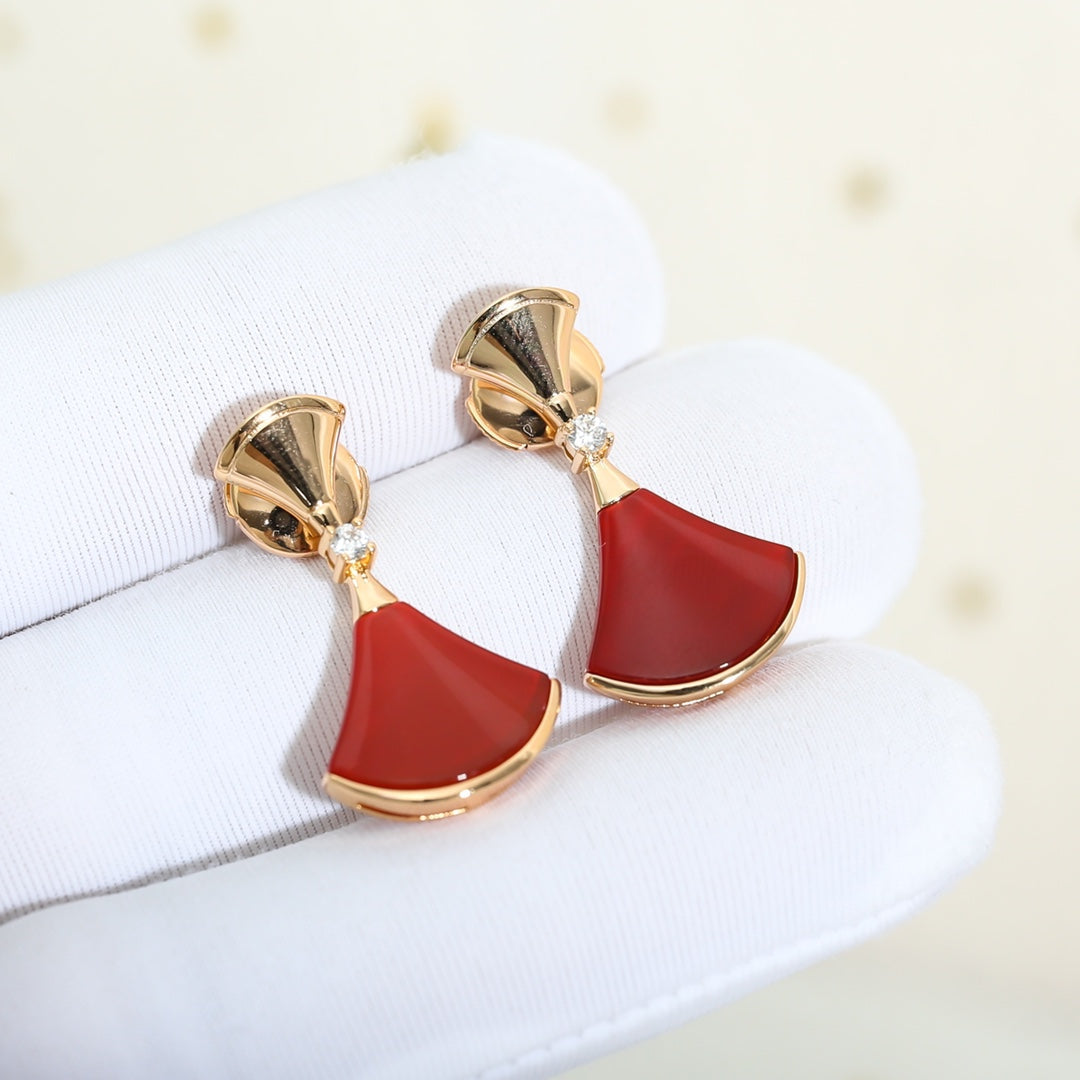[Rose Jewelrys]DREAM Carnelian PINK GOLD EARRINGS