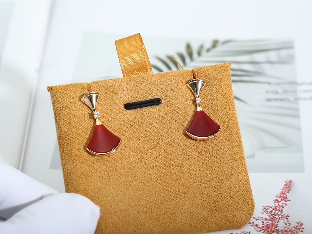 [Rose Jewelrys]DREAM Carnelian PINK GOLD EARRINGS