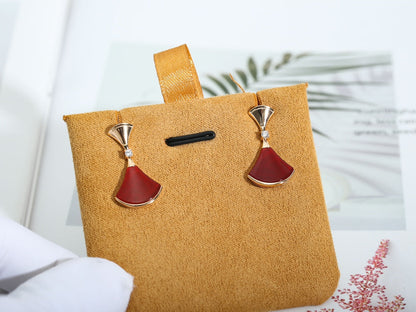 [Rose Jewelrys]DREAM Carnelian PINK GOLD EARRINGS