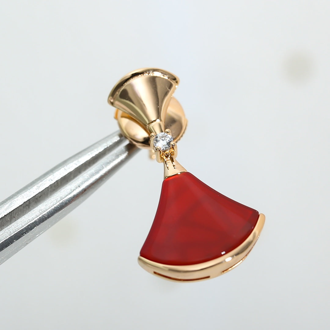 [Rose Jewelrys]DREAM Carnelian PINK GOLD EARRINGS