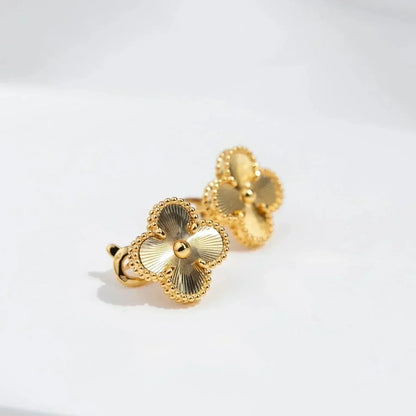 [Rose Jewelrys]CLOVER MEDIUM 1 MOTIFS LASER EARRINGS