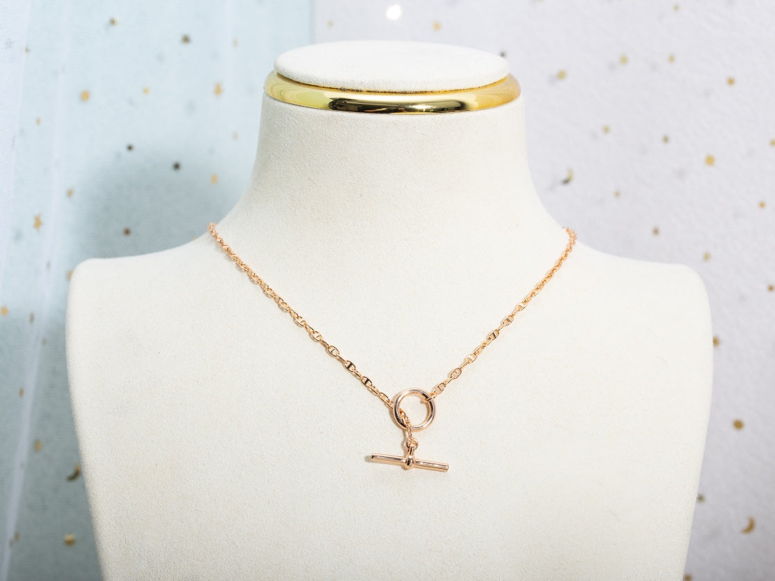 [Rose Jewelrys]ECHAPPEE NECKLACE PINK GOLD