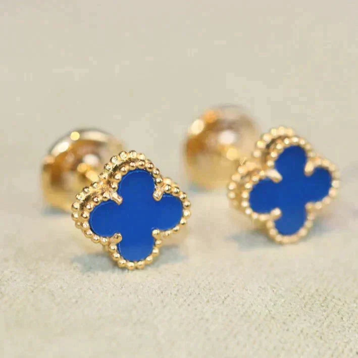 [Rose Jewelrys]CLOVER MINI 9.5MM TURQUOISE EARRINGS