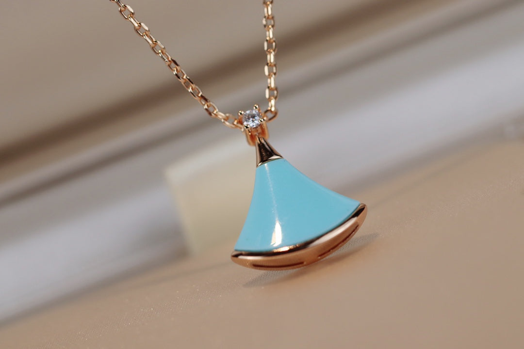 [Rose Jewelrys]DREAM NECKLACE TURQUOISE PINK GOLD