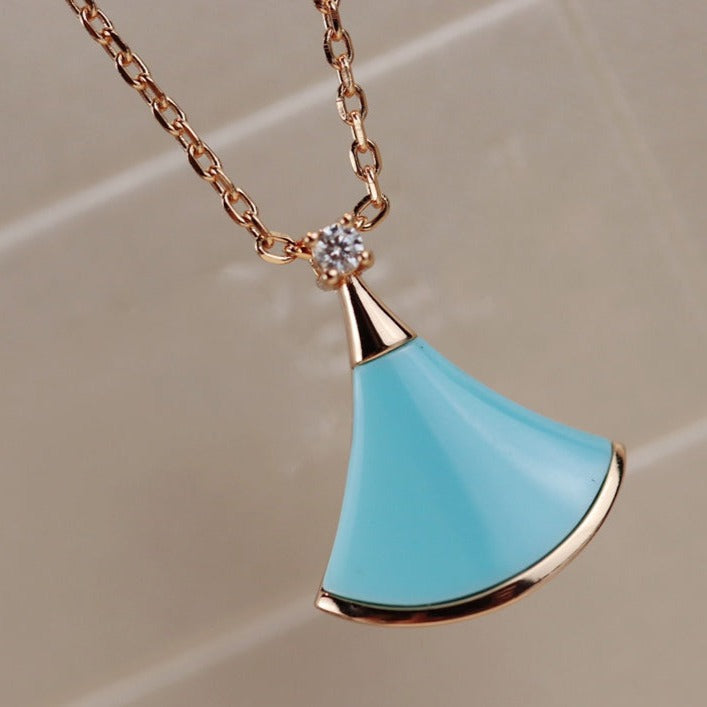 [Rose Jewelrys]DREAM NECKLACE TURQUOISE PINK GOLD