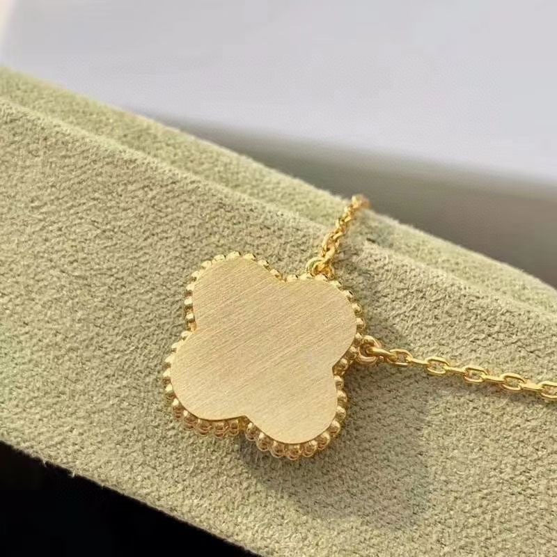 [Rose Jewelrys]CLOVER 15MM DIAMOND TURQUOISE NECKLACE