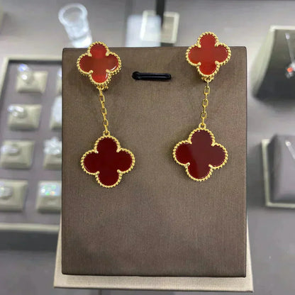 [Rose Jewelrys]CLOVER 2 MOTIFS  EARRINGS (MULTIPLE CHOICESC
