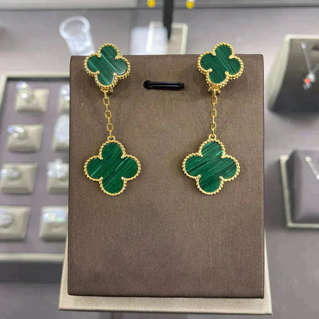 [Rose Jewelrys]CLOVER 2 MOTIFS  EARRINGS (MULTIPLE CHOICESC