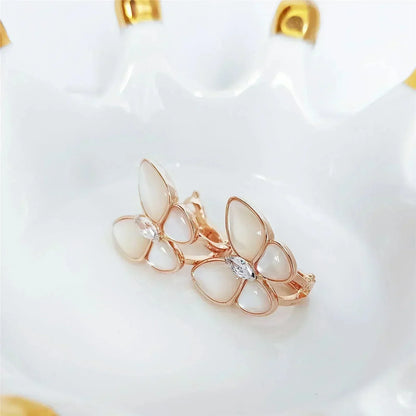 [Rose Jewelrys]BUTTERFLY MOP DIAMOND EARRINGS