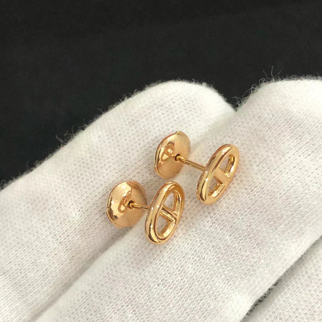 [Rose Jewelrys]CHAINE SMALL EARRINGS GOLD AND SILVER