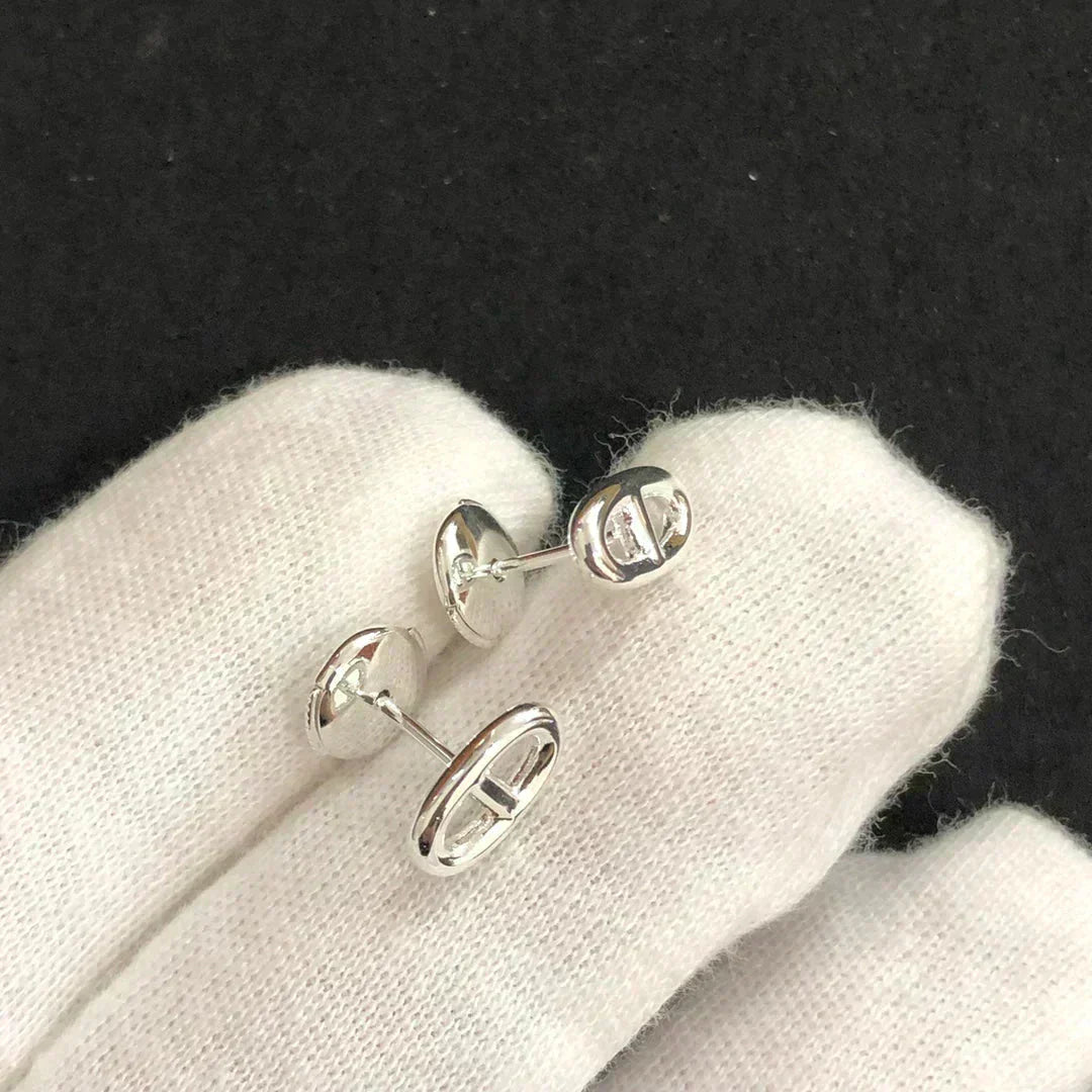 [Rose Jewelrys]CHAINE SMALL EARRINGS GOLD AND SILVER
