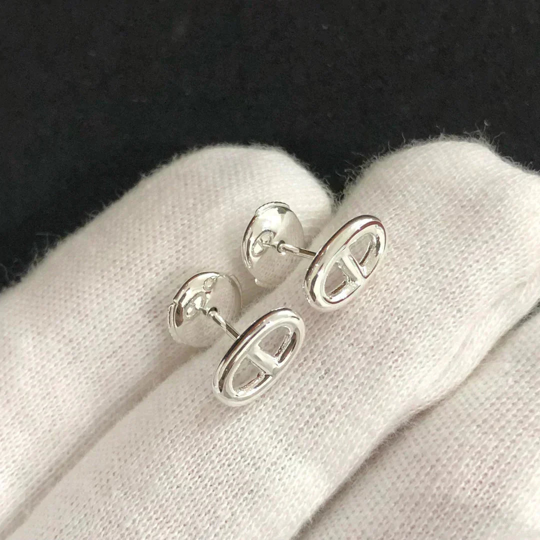 [Rose Jewelrys]CHAINE SMALL EARRINGS GOLD AND SILVER