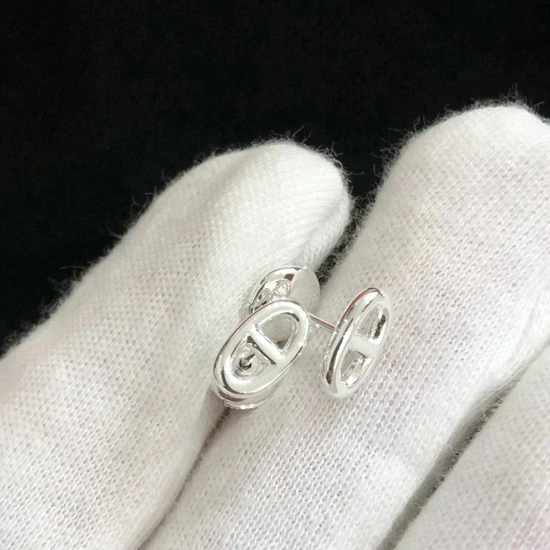 [Rose Jewelrys]CHAINE SMALL EARRINGS GOLD AND SILVER