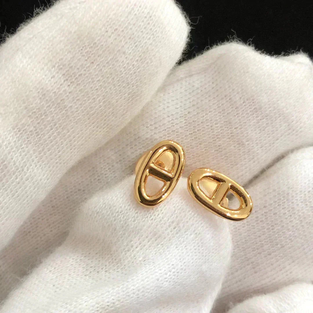 [Rose Jewelrys]CHAINE SMALL EARRINGS GOLD AND SILVER