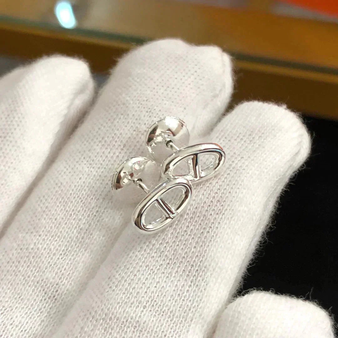 [Rose Jewelrys]CHAINE SMALL EARRINGS GOLD AND SILVER