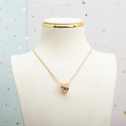 [Rose Jewelrys]SERPENTI PINK GOLD NECKLACE DIAMOND