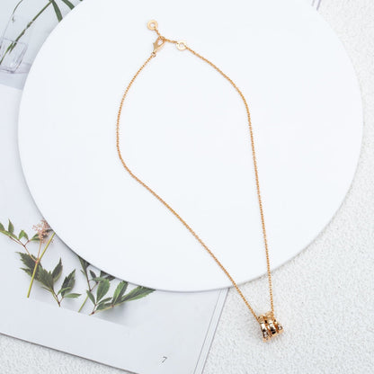 [Rose Jewelrys]SERPENTI PINK GOLD NECKLACE DIAMOND