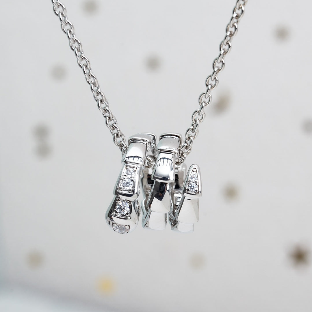[Rose Jewelrys]SERPENTI SILVER NECKLACE DIAMOND