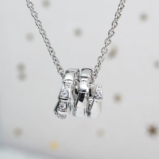 [Rose Jewelrys]SERPENTI SILVER NECKLACE DIAMOND