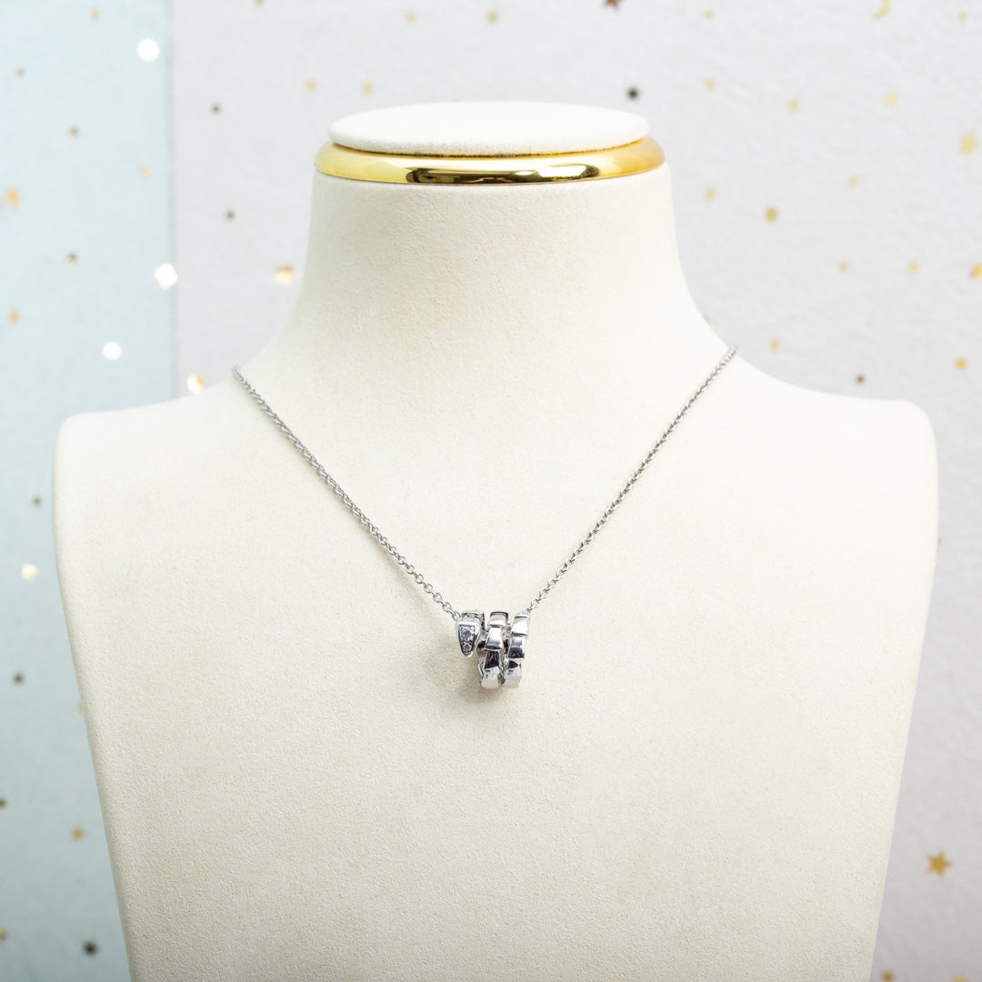 [Rose Jewelrys]SERPENTI SILVER NECKLACE DIAMOND