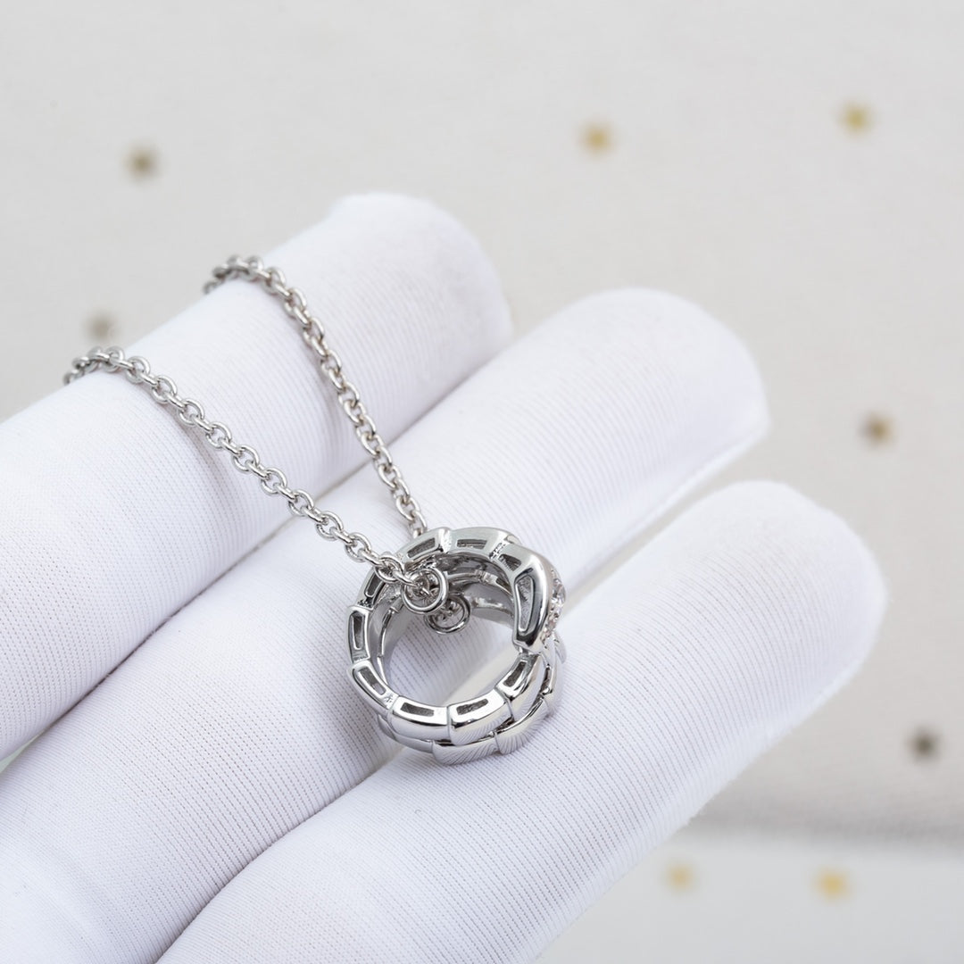 [Rose Jewelrys]SERPENTI SILVER NECKLACE DIAMOND