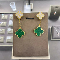 [🌹Rose💎]CLOVER  2 MOTIFS  DIAMOND  EARRINGS (MULTIPLE CHOICESç´