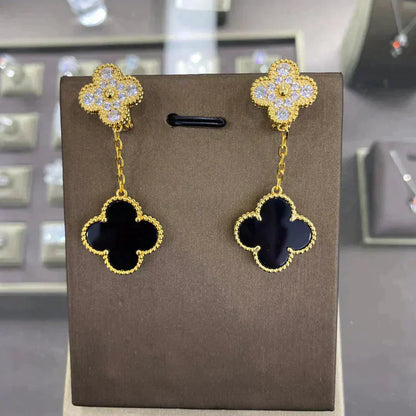 [Rose Jewelrys]CLOVER  2 MOTIFS  DIAMOND  EARRINGS (MULTIPLE CHOICESç´